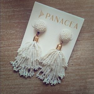Panacea beaded tassel earrings